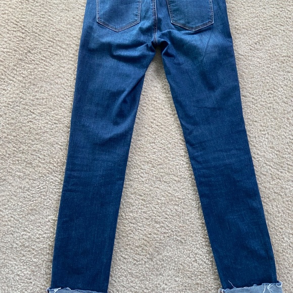 Ann Taylor Loft Modern Straight Frayed Hem Jeans - Picture 5 of 6